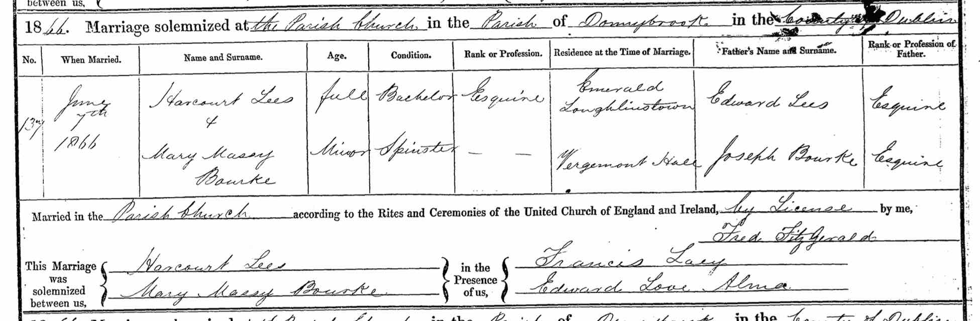 Marriage certificate